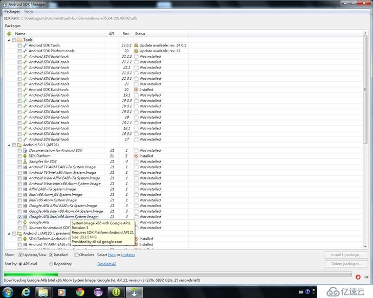 想升級Eclipse ADT的外掛,升級加速Android模擬器,才知道過程沒那麼簡單