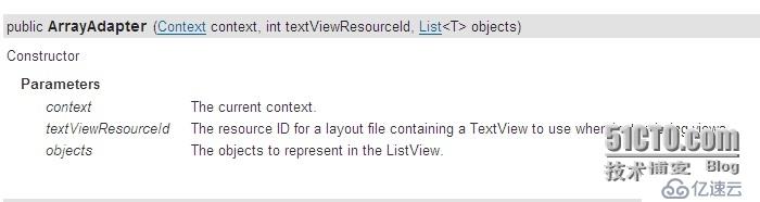 ArrayAdapter的定义