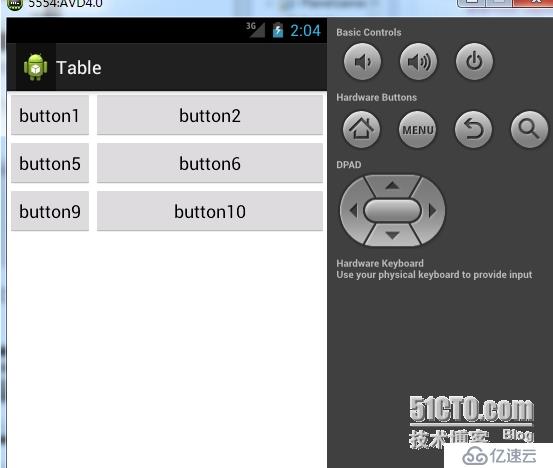 android基础之TableLayout布局