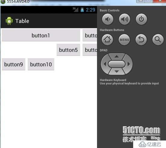 android基础之TableLayout布局