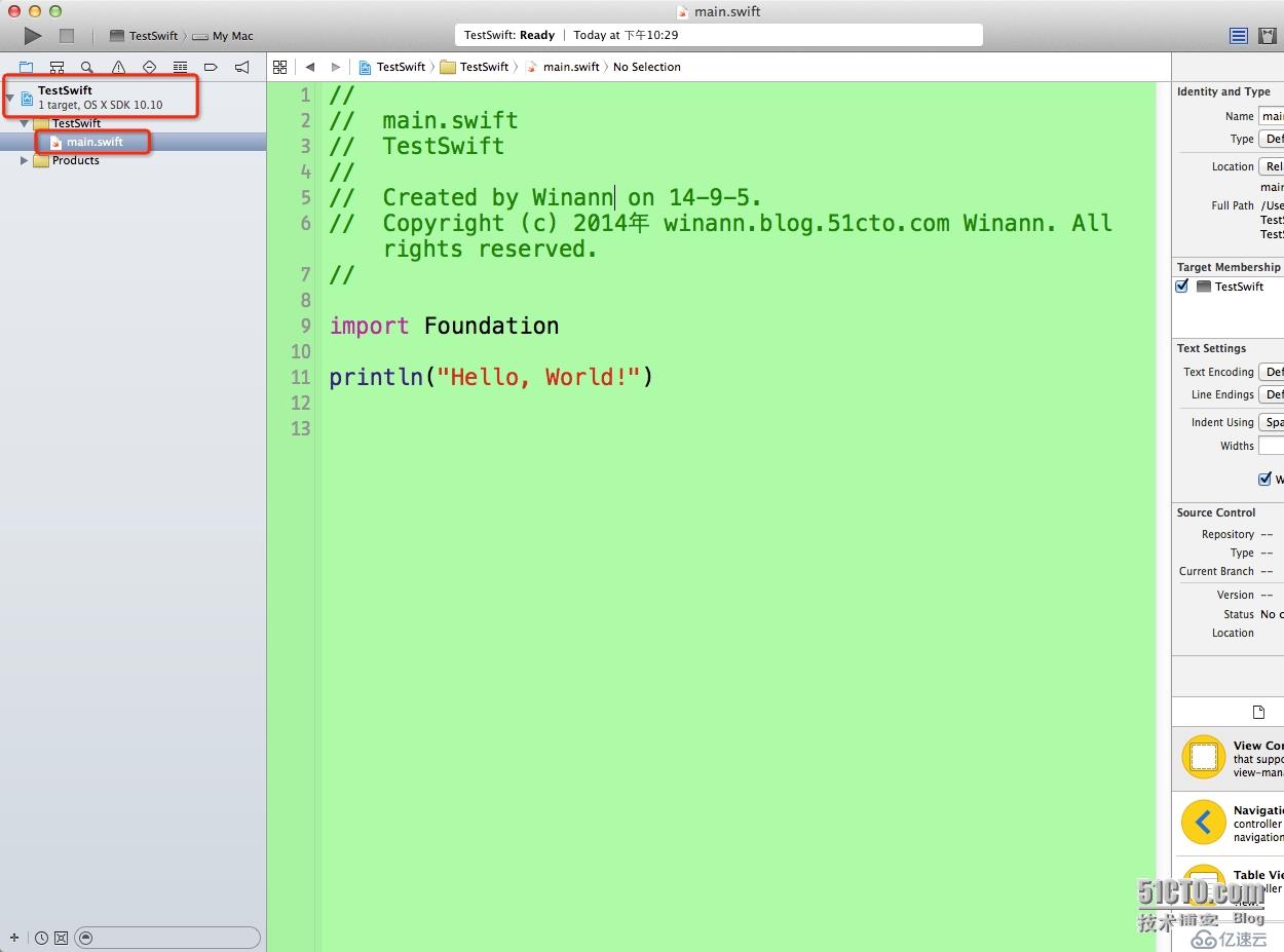 Swift基础：创建第一个Swift工程：Swift的基本语法