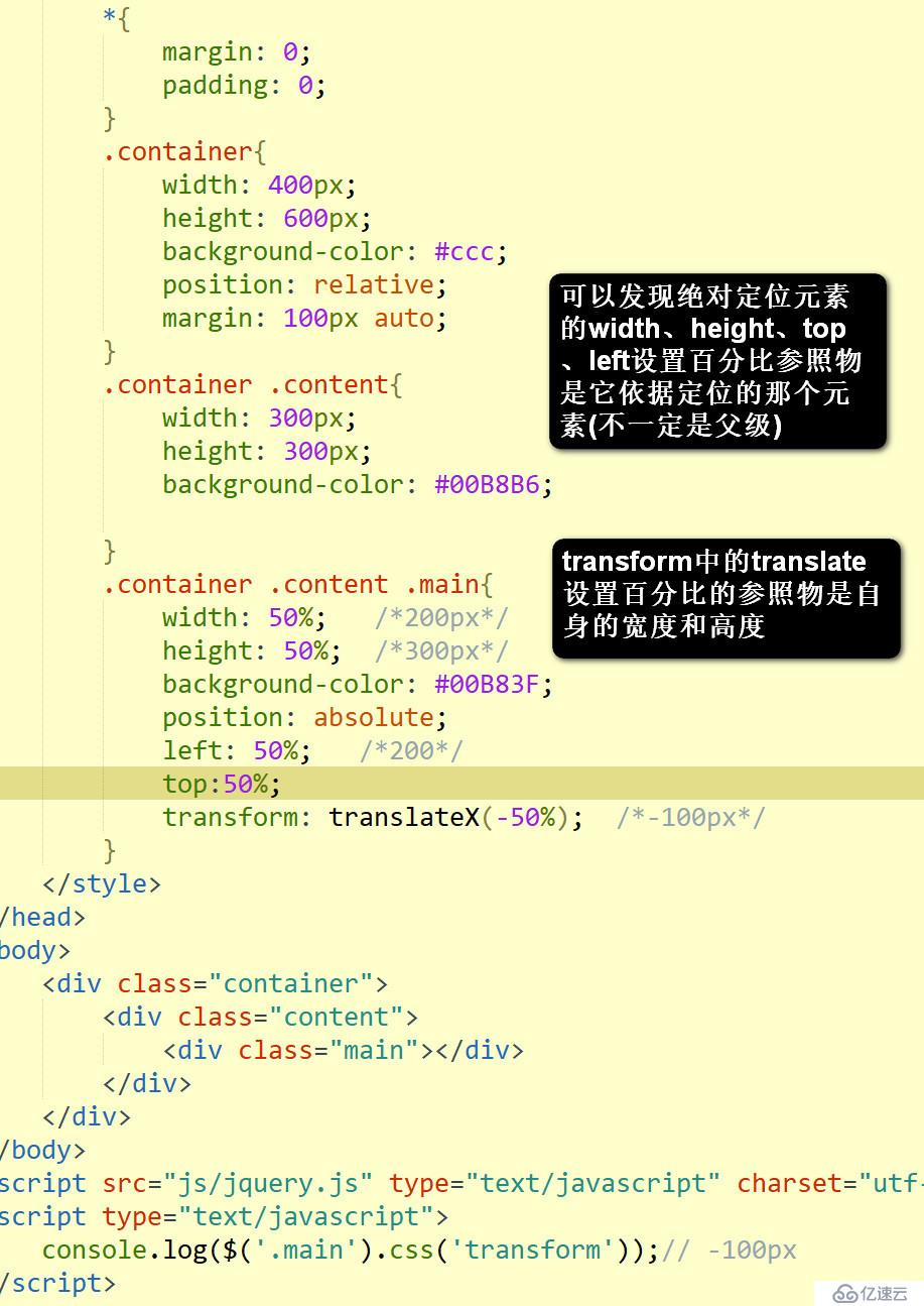 绝对定位的元素设置百分比时候的参照物都是谁