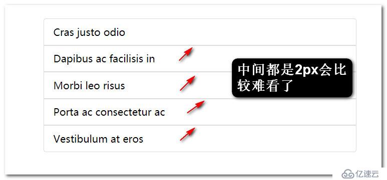 css中列表中上下border叠加的问题