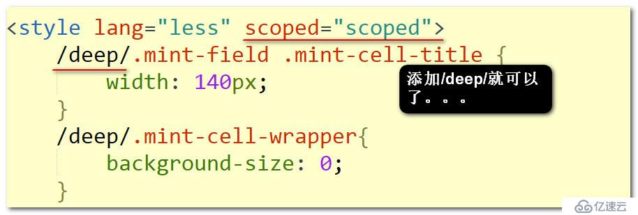 Vue 中scoped CSS 与深度作用选择器 /deep/