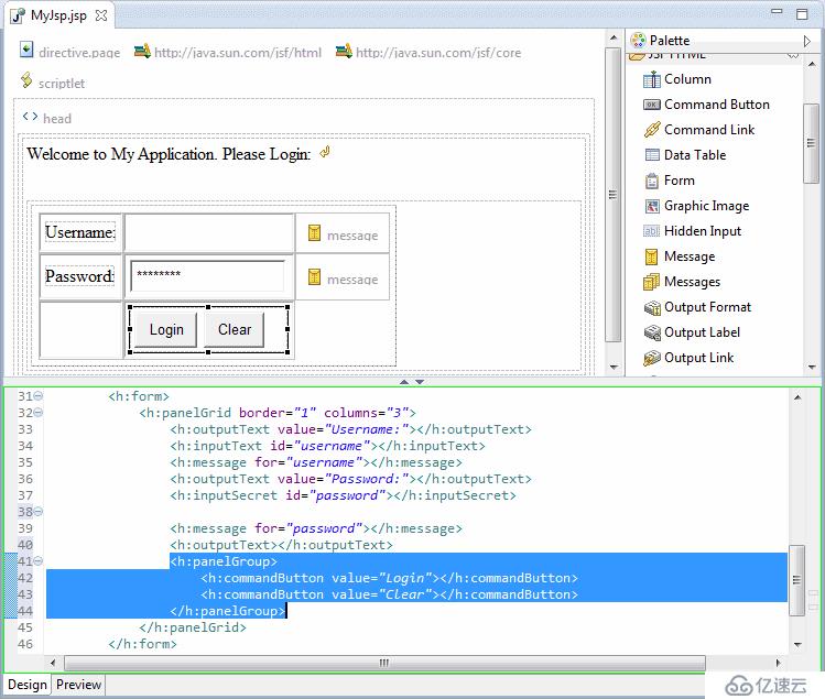 MyEclipse开发Java EE应用教程：使用Visual JSF编辑器设计JSP