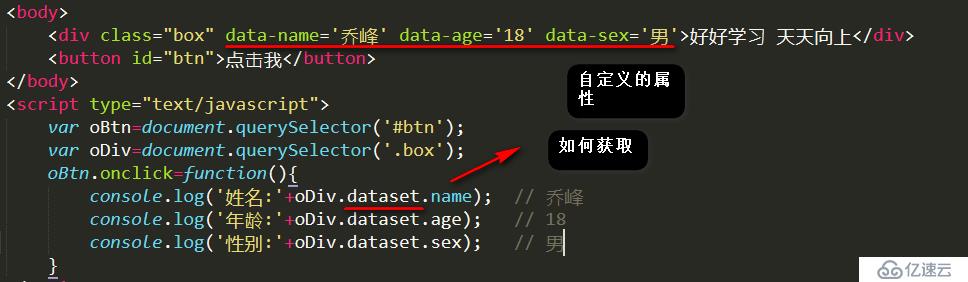 js中的dataset的使用