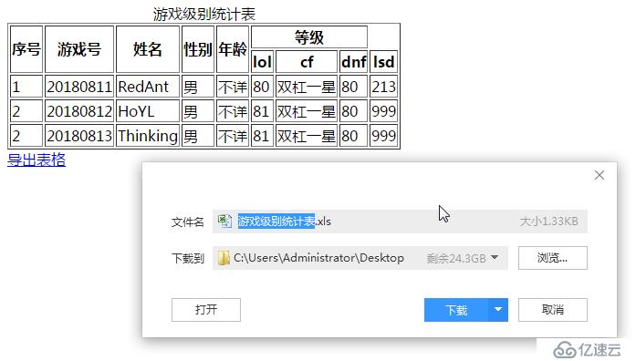 利用JavaScript所见即所得的生成Excel表格