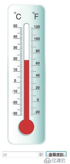 jQuery溫度計，支持?jǐn)z氏度華氏度同時展示