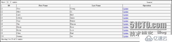 jQuery Datatable 实用简单实例