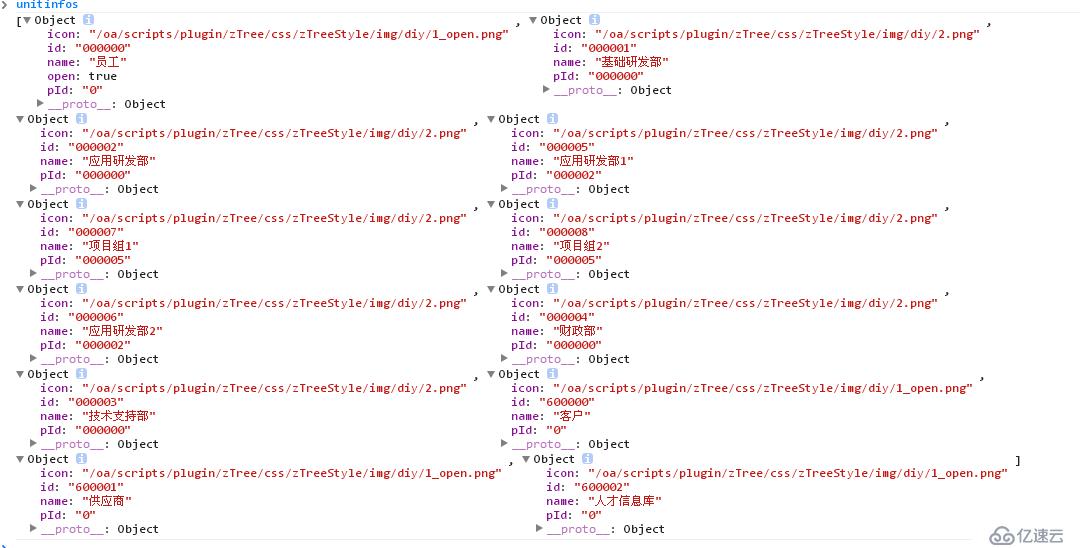 jQuery zTree超链接展示--JSON数据