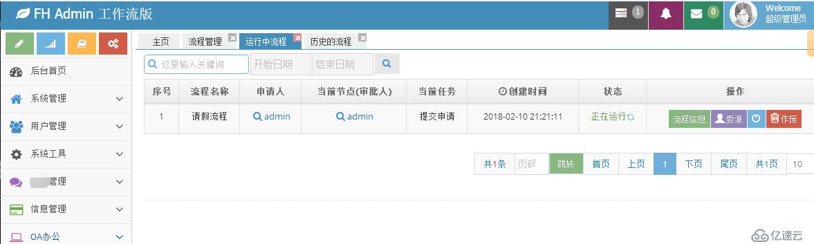 Activiti6.0 java项目框架 spring5 SSM 工作流引擎 审批流程