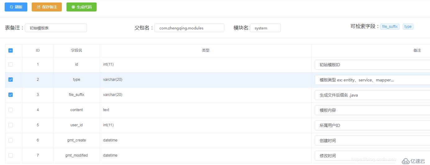 一套基于SpringBoot+Vue+Shiro 前后端分离 开发的代码生成器