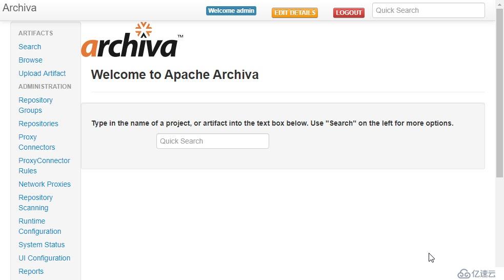 Linux 独立启动方式安装 Archiva