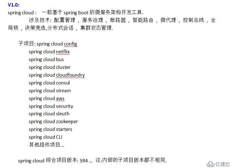 spring cloud 微服务的版本介绍与内部组件详解