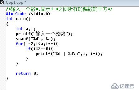 输入一个数n,显示1-n之间所有的偶数的平方值【C语言程序设计现代方法第二版（6.6）】