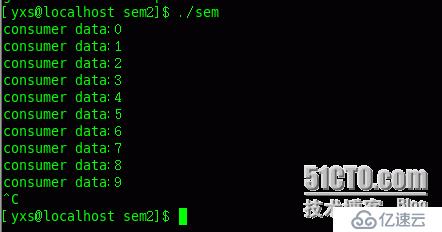 基于POSIX的信號量的生產者消費者模型