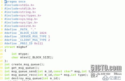 进程间通信（消息队列）