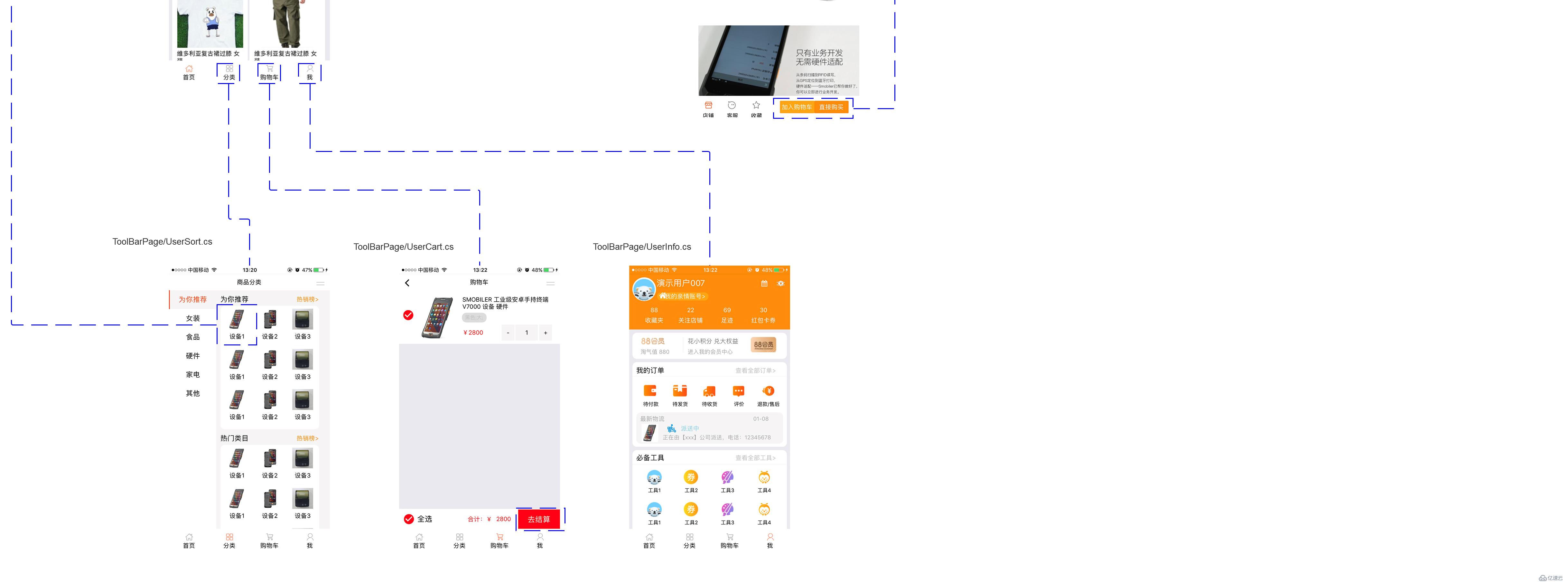 移动app商城UI模板（仿淘宝）