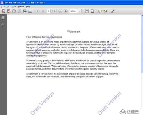 C#如何添加PDF水印