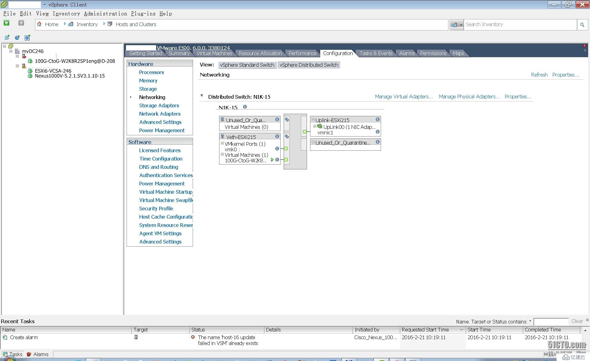 在vSphere ESXi6 中成功安装 Nexus 1000v n1000v-dk9.5.2.1.SV3.1.10