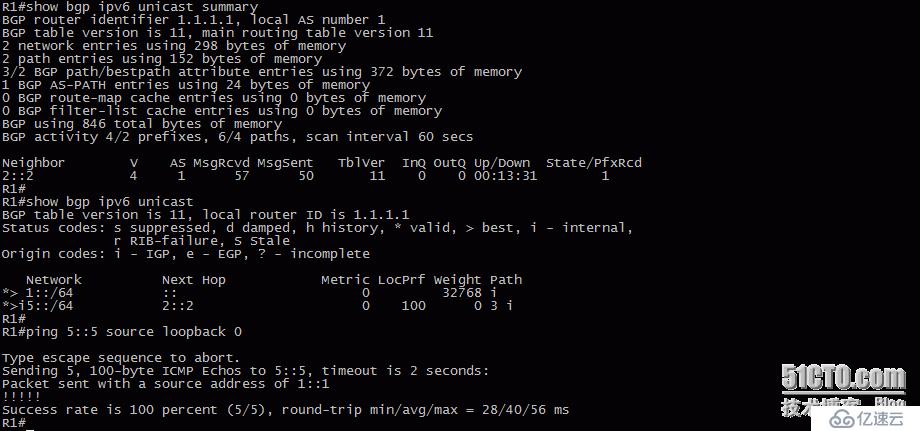 62、IPv6配置实验之BGP