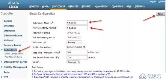 cisco 5508无线控制器 高可用性(SSO)部署指南