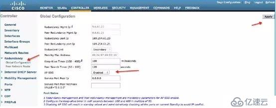 cisco 5508无线控制器 高可用性(SSO)部署指南