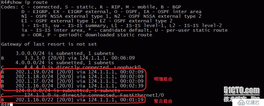 43、BGP配置實驗之聚合aggregate-address