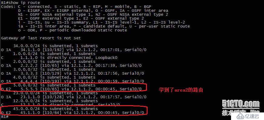 24、OSPF配置实验之不规则区域多进程双向重分布