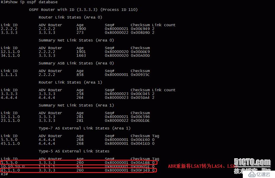 22、OSPF配置实验之特殊区域NSSA