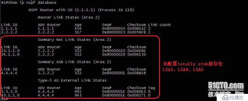 21、OSPF配置实验之特殊区域totally stub