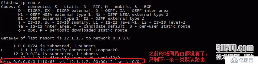 21、OSPF配置实验之特殊区域totally stub