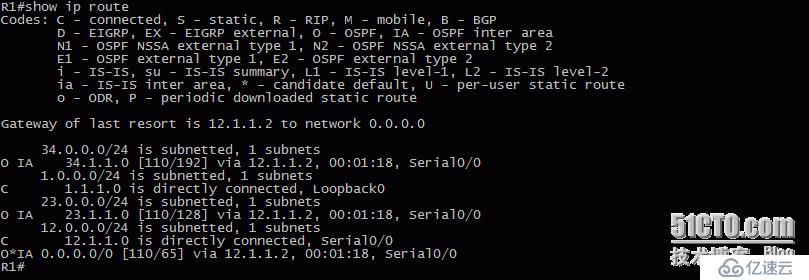 20、OSPF配置实验之特殊区域stub