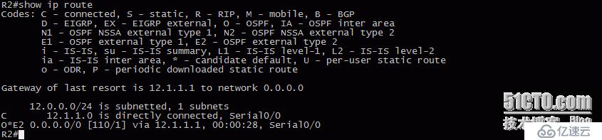 19、OSPF配置实验之注入默认路由