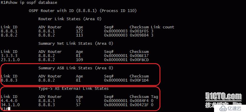 15、OSPF配置实验之LSA4、LSA5