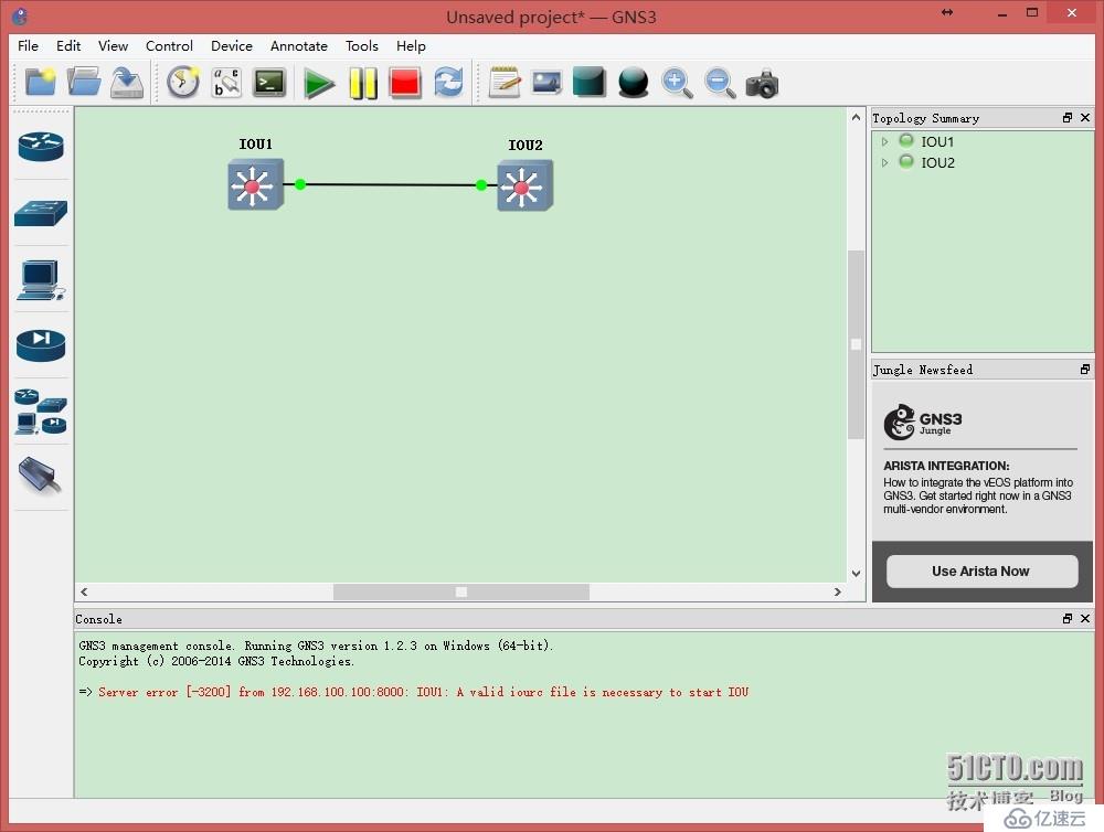 新版GNS3 1.2.3版本桥接CISCO IOU方法