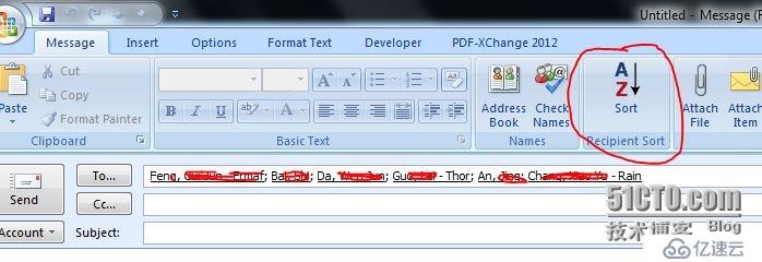 VSTO for Microsoft Outlook Recipient Sort（收件人按字母顺序排序）