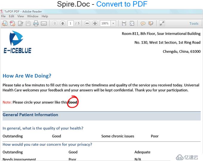 Spire.Office for .NET 提供制图，制表，电子邮件，条形码以及数据导出的功能