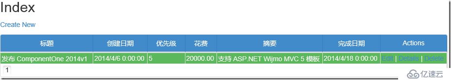 ASP.NET MVC 5– 使用Wijmo MVC 5模板1分鐘創(chuàng)建應(yīng)用