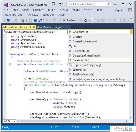 ASP.NET MVC 5 - 查询Details和Delete方法