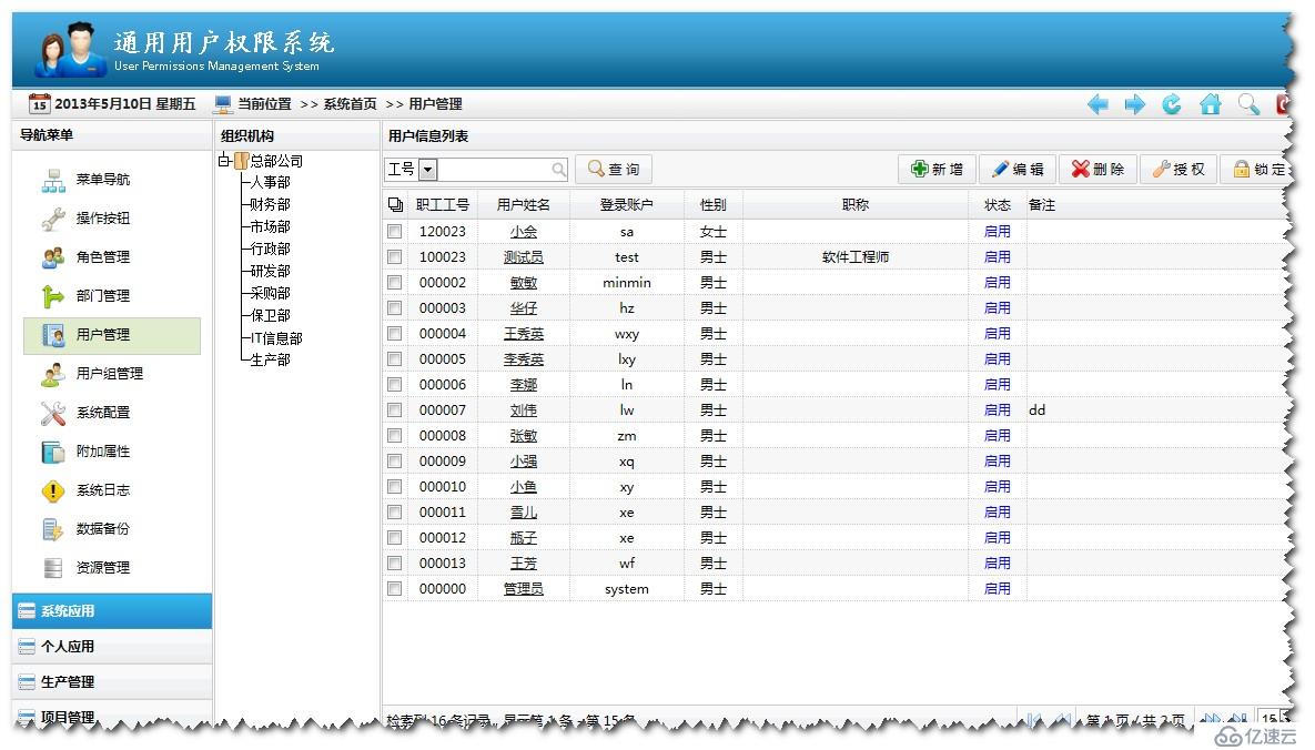 通用权限系统快速开发框架设计