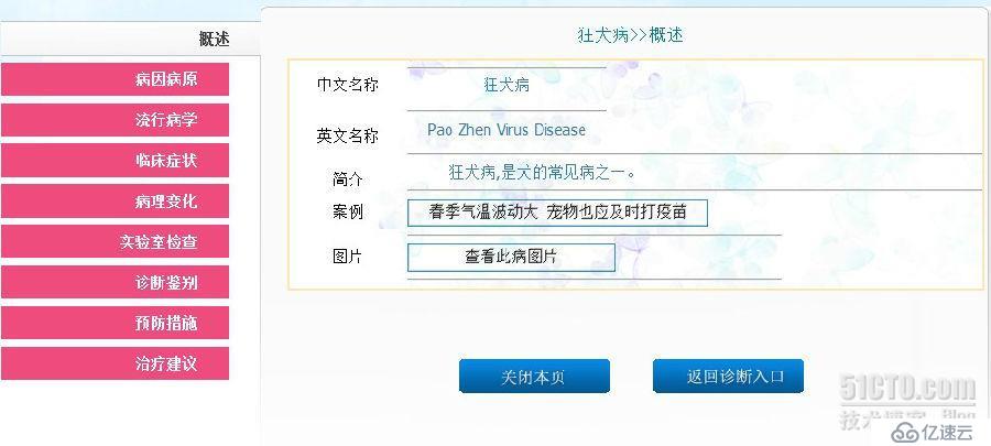 基于症状分析的动物辅助诊疗专家系统的设计与实现