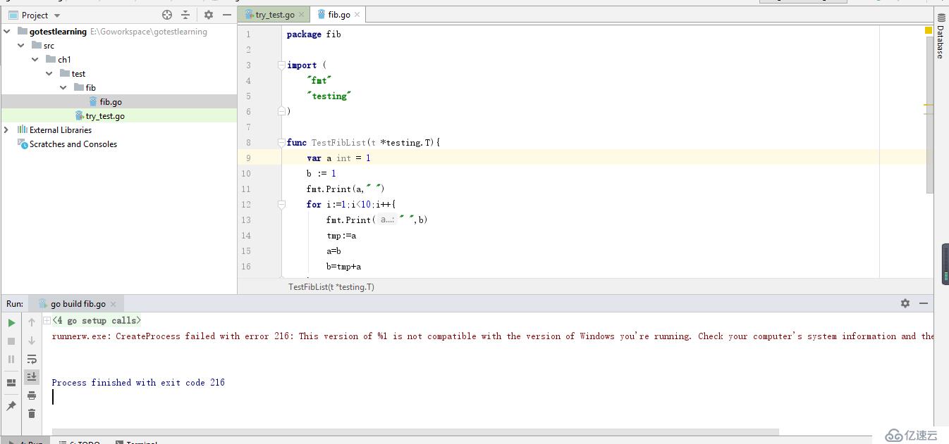 go語(yǔ)言運(yùn)行錯(cuò)誤CreateProcess failed with error 216