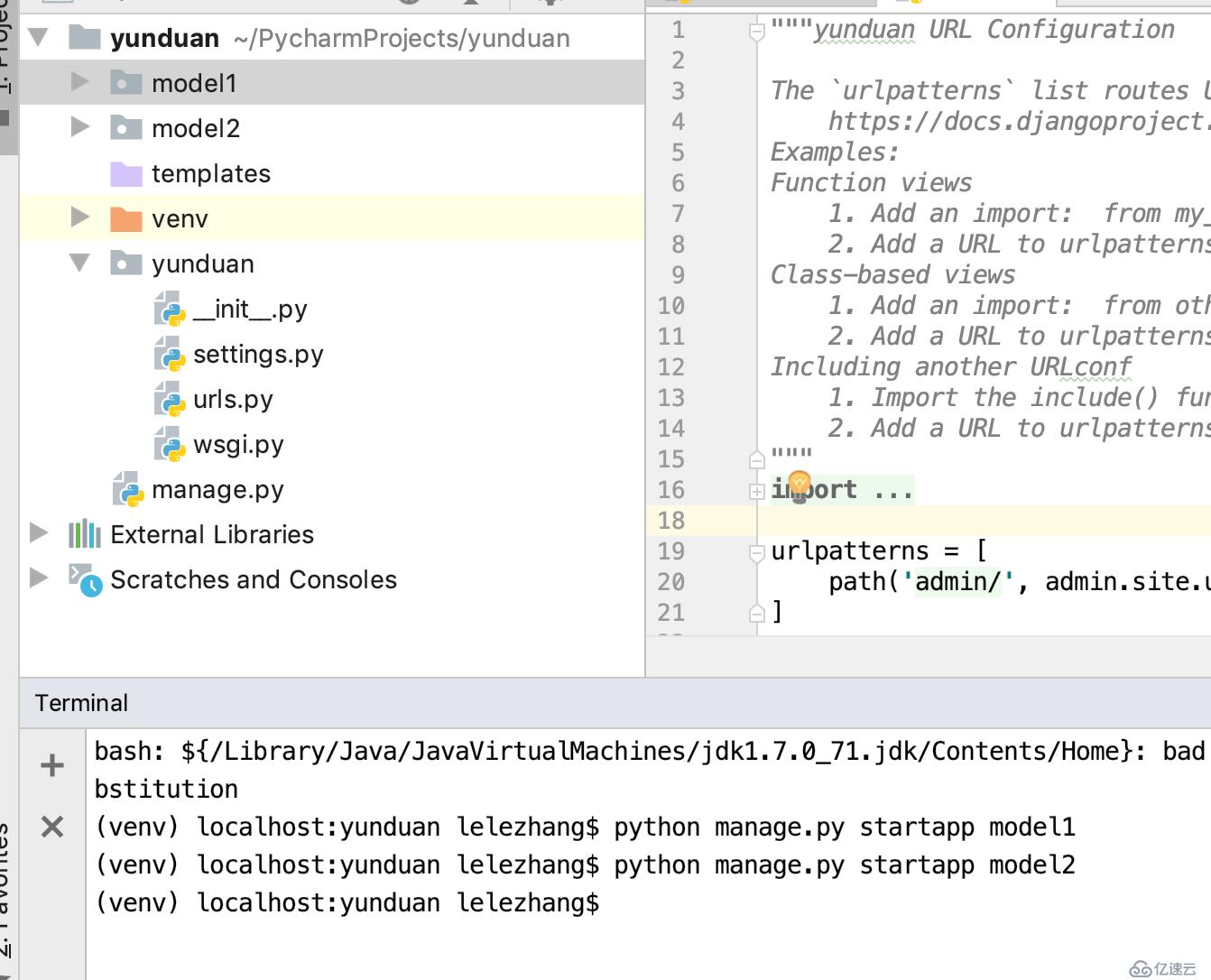 創(chuàng)建項(xiàng)目以及django路由規(guī)則（環(huán)境必備 python3.7 django  2.1.3）