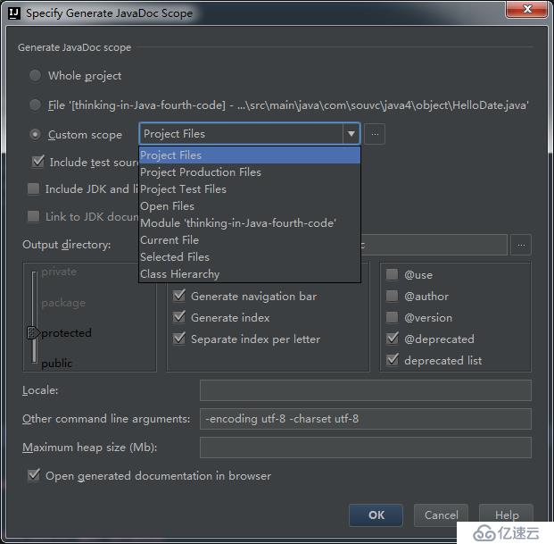 Intellij IDEA如何生成JavaDoc？