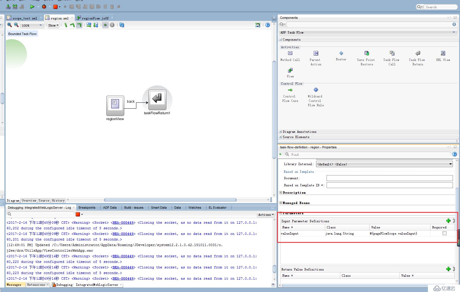 ADF12C viewScope,pageFlowScope,requestScope,backingBeanScope