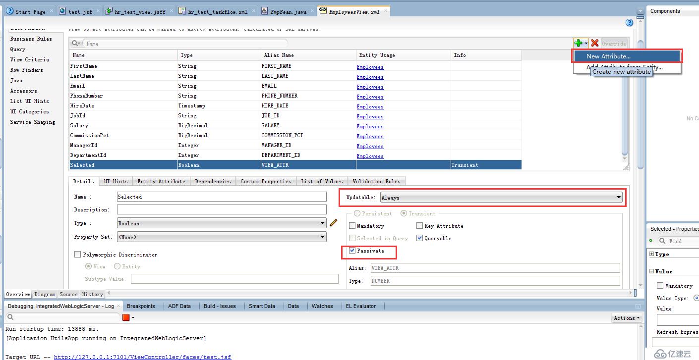 ADF12C table勾选模式选择ROW