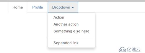 bootstrap-带下拉菜单的标签页