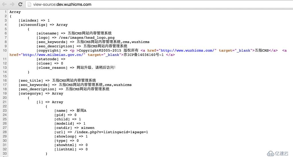 wuzhicms 查看模板中的所有可用变量和值