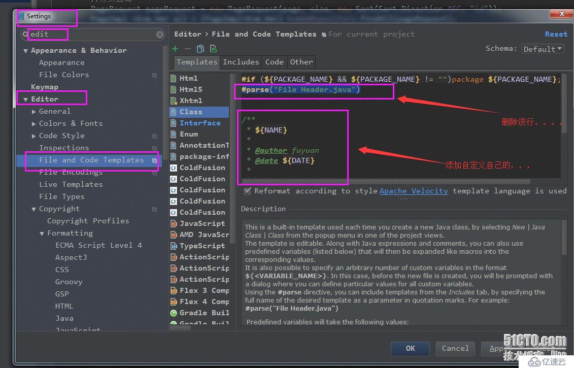 Intellij idea liveTemplate，方法，類，Html 自定義注釋